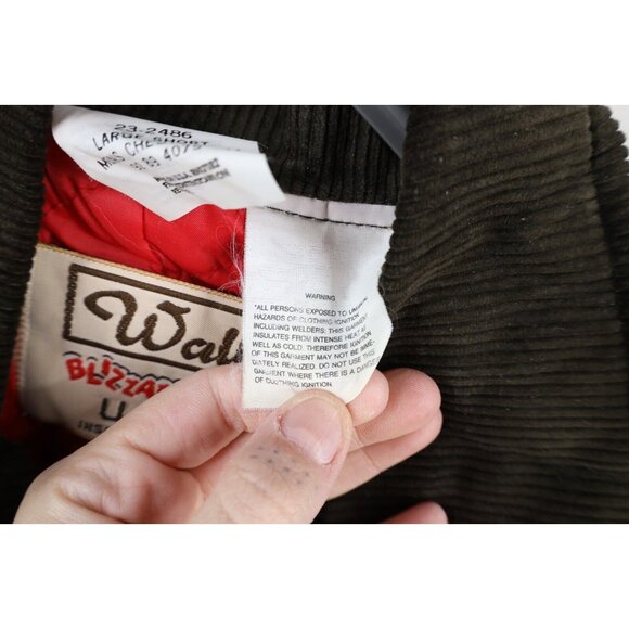 Vtg 90s Walls Blizzard Pruf Mens Large Short Faded Quilted Coveralls Black USA - Picture 14 of 16